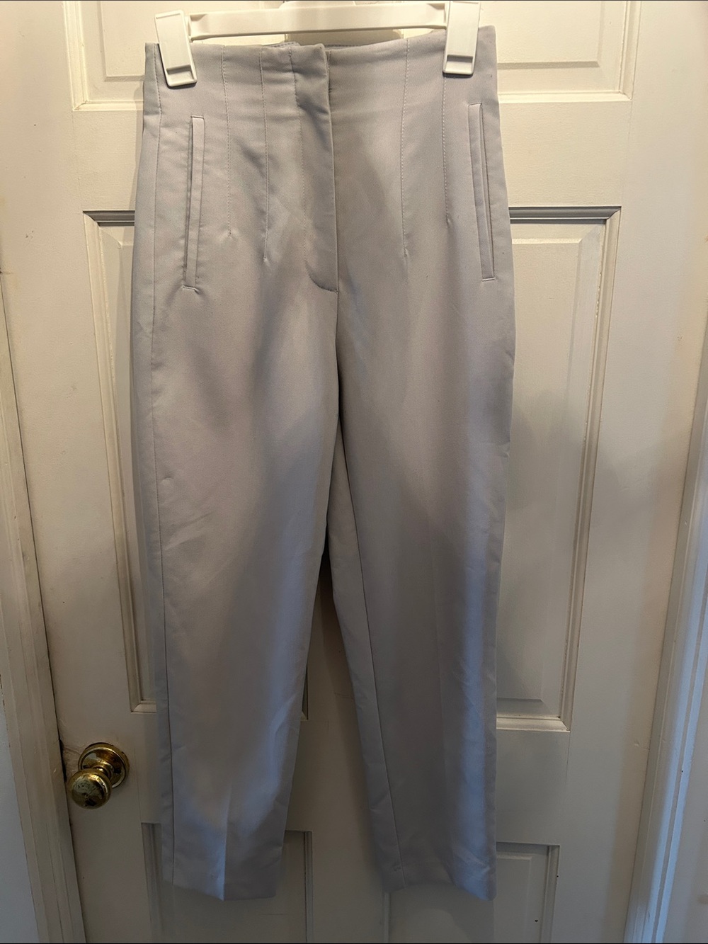 Zara Light Gray Cropped Dress Pants